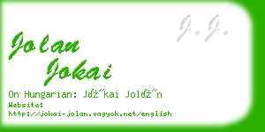 jolan jokai business card